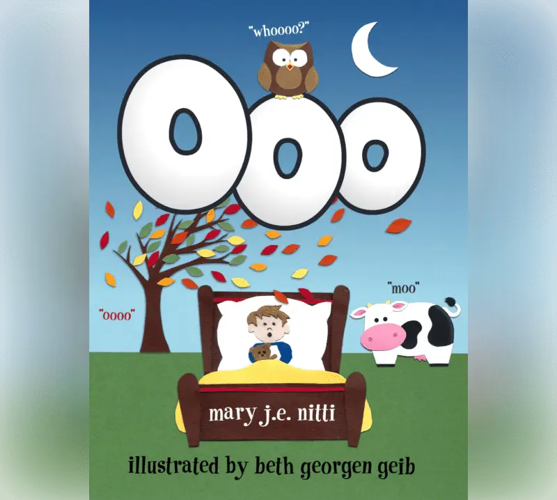 Children's book cover with owl and cow.